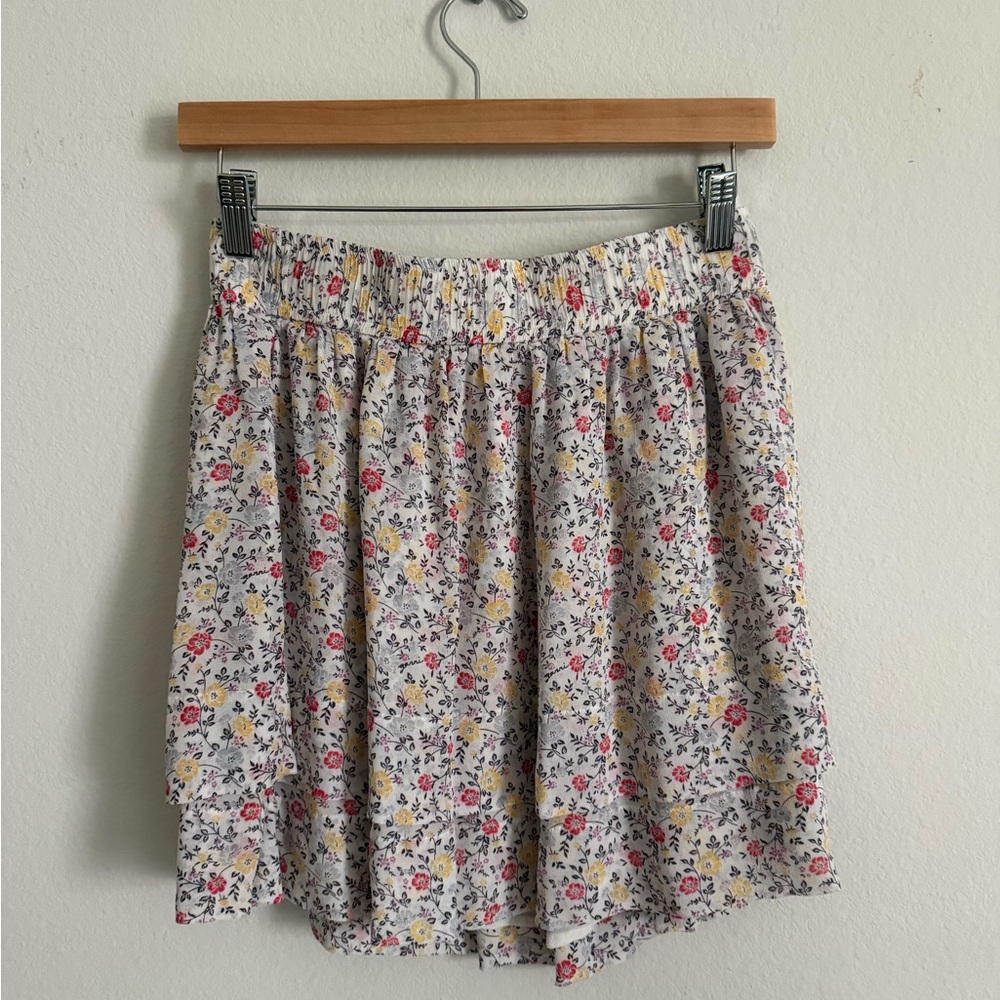 Ganni Multicolor Floral Mini Skirt